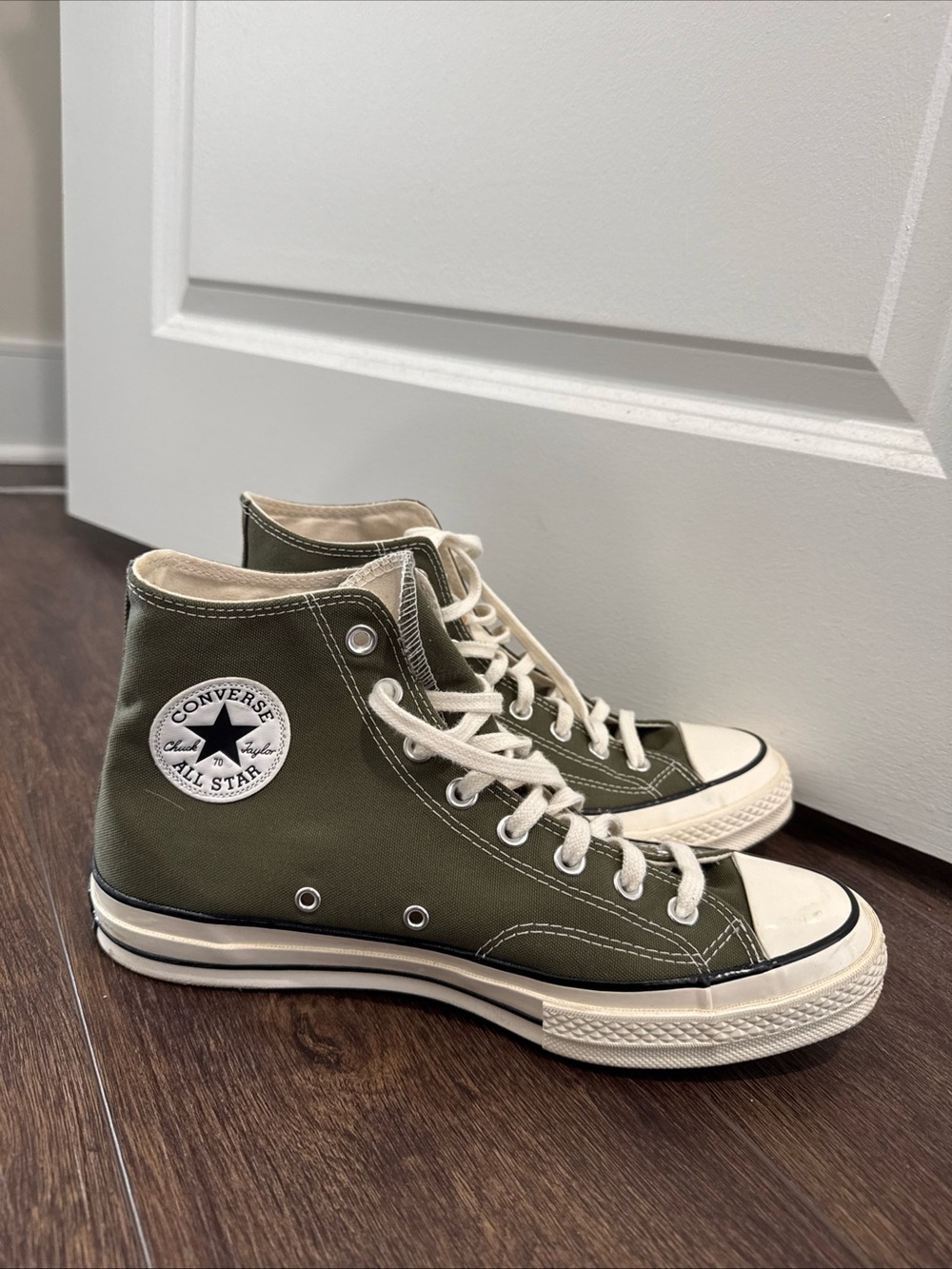 Converse Olive Green High Top Sneakers